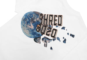 White T-Shirt, Shred 2020 Shattering the globe