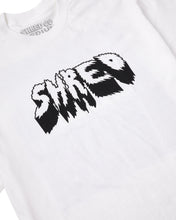 Load image into Gallery viewer, White T-Shirt, Shred metal style logo