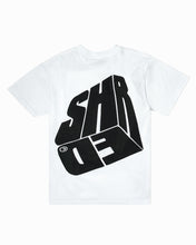 Load image into Gallery viewer, White T-Shirt, Black Shred Box Logo
