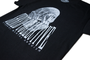 Black T-Shirt, Shred Collective logo with Eternal Mental Anguish underneath, Human in anguish
