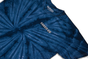 Blue Tie Dye T-Shirt, Front, Shred Co. 